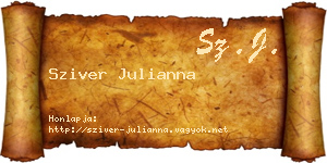 Sziver Julianna névjegykártya